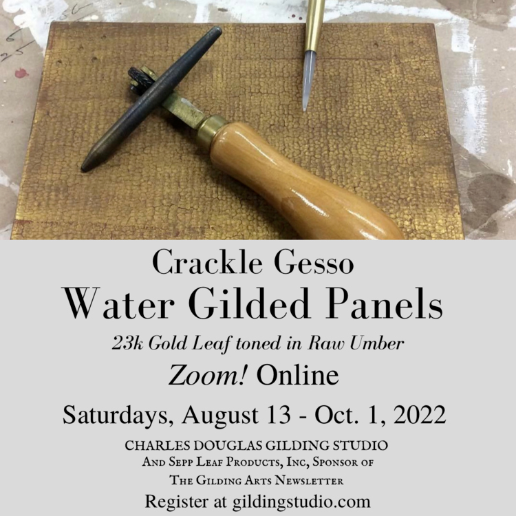 crackle gesso gold leaf classes