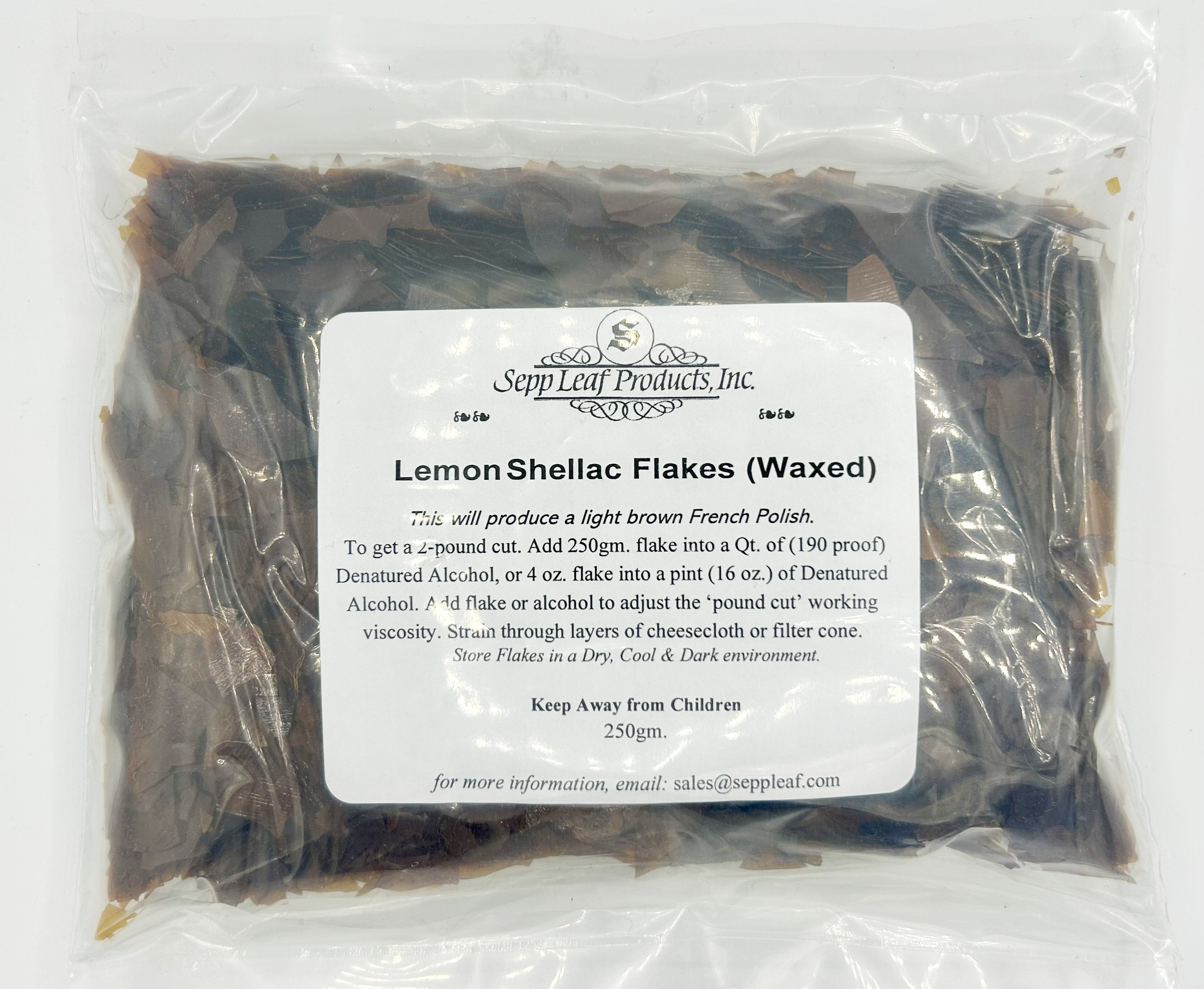 Lemon Shellac Flakes - Waxed