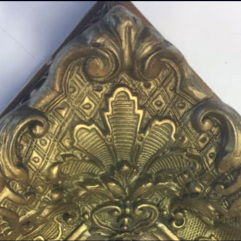 Oil Gilded Antiqued Brass Metal Leaf Finish