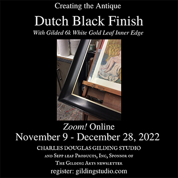 The Antique Dutch Black Finish...with Gilded 6k Inner Edge