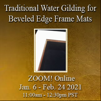 Traditional Water Gilding for Beveled Edge Frame Mats