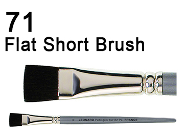 Flat short brush