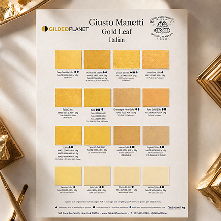 manetti gold color chart