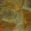 Variegated Green metal leaf