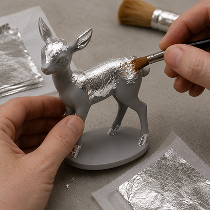 Resin surface for a gilding consultation